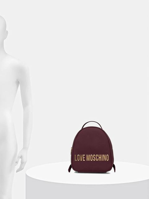 Love Moschino plecak damski kolor fioletowy mały z aplikacją JC4197PP1NKD0552