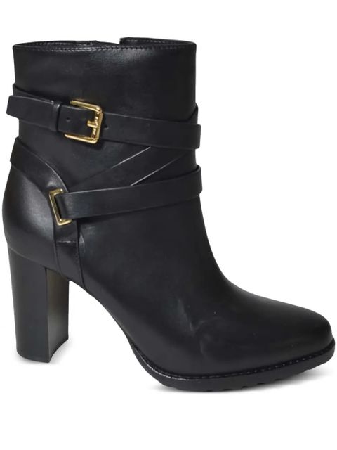 Lauren Ralph Lauren 83mm buckle-strap leather boots - Black