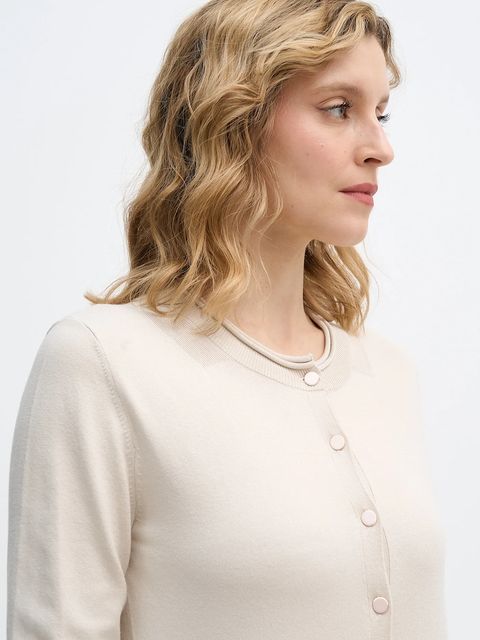 Sisley kardigan damski kolor beżowy lekki 17Q3M5203