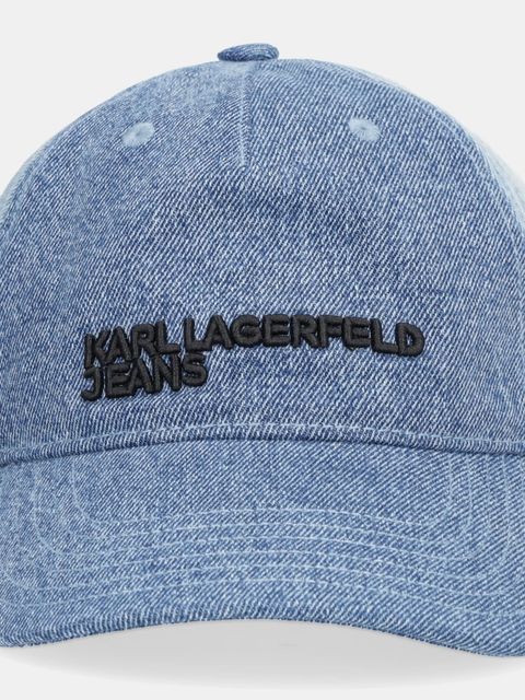 Karl Lagerfeld Jeans czapka z daszkiem kolor niebieski B1W33053