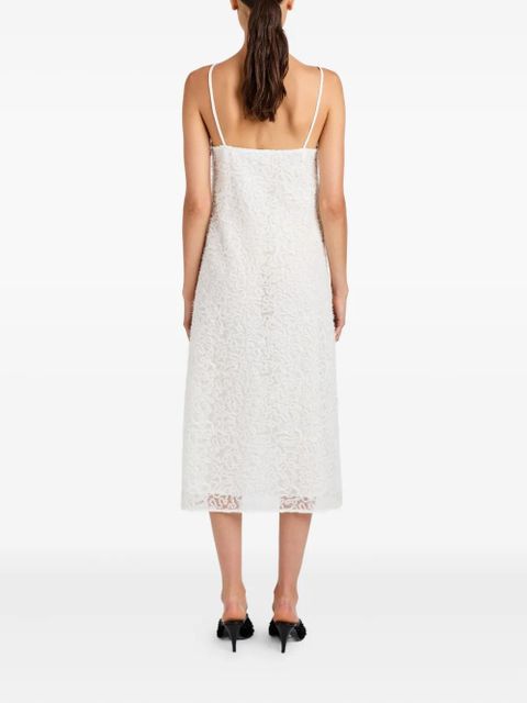Proenza Schouler Virginie embroidery-detail midi dress - White