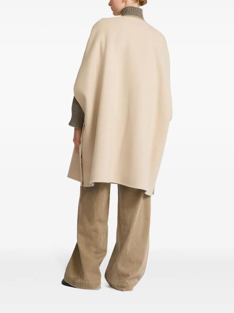 Yves Salomon double-layer cashmere-blend cape - Neutrals