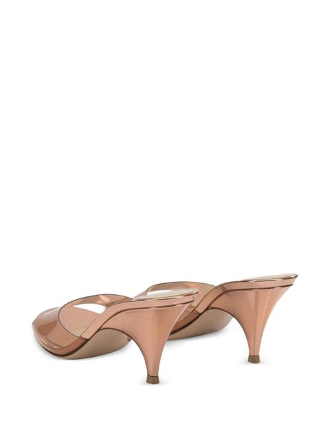 Gianvito Rossi Sofia metallic-finish mules - Gold