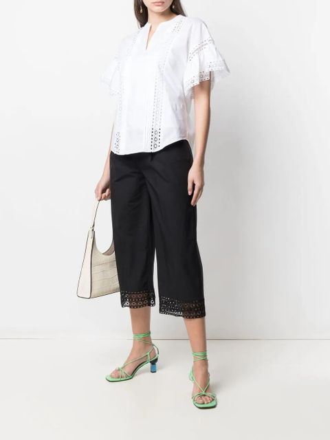 TWINSET broderie anglais flutter-sleeve blouse - White - zdjęcie produktu nr 2