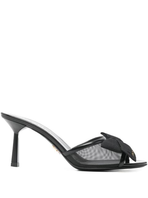 Prada bow mesh sandals - Black - zdjęcie produktu nr 1