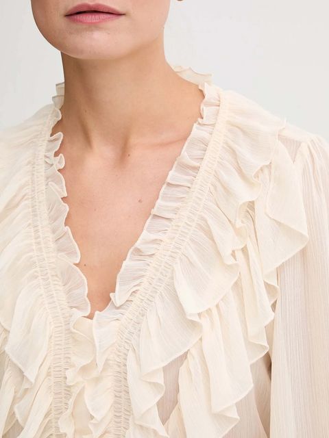 Morgan bluzka damska kolor beżowy gładka CATHY