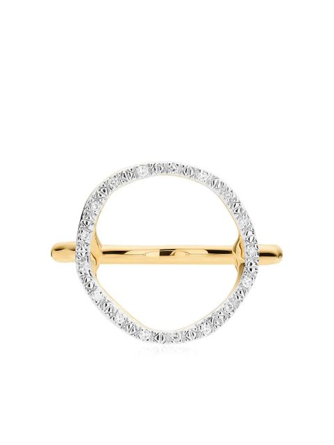 Monica Vinader Riva circle diamond ring - Gold - zdjęcie produktu nr 1