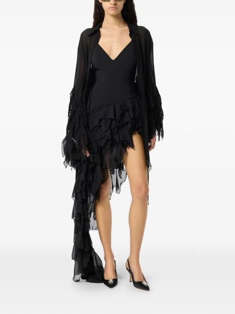 Blumarine Cady ruffled mini dress - Black - zdjęcie produktu nr 2