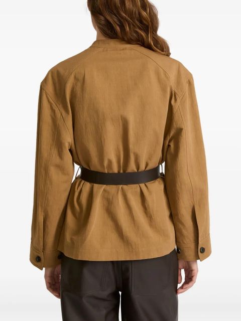 Yves Salomon belted jacket - Brown