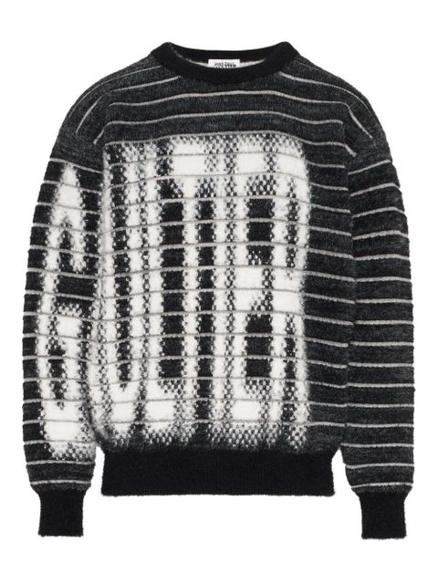 Jean Paul Gaultier striped jacquard crew-neck sweater - Black - zdjęcie produktu nr 1