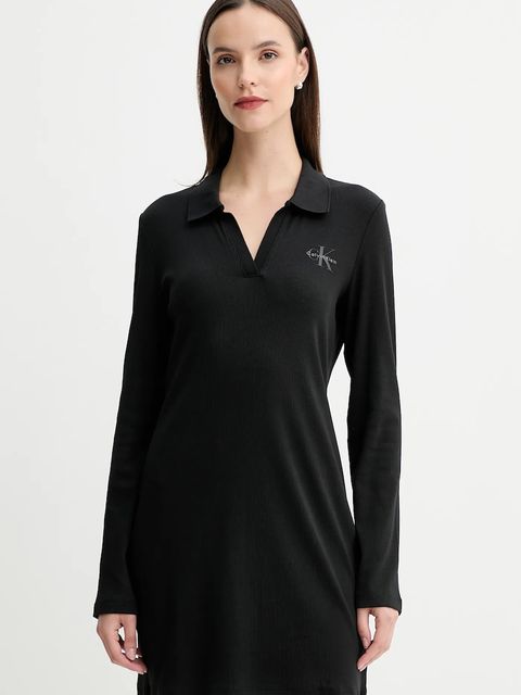 Calvin Klein Jeans sukienka kolor czarny mini rozkloszowana LV047D214G - zdjęcie produktu nr 1