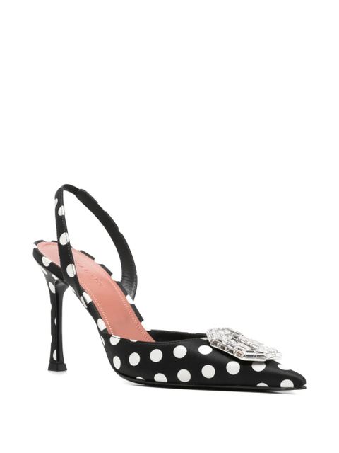 Amina Muaddi Camelia crystal-embellished pumps - Black - zdjęcie produktu nr 2