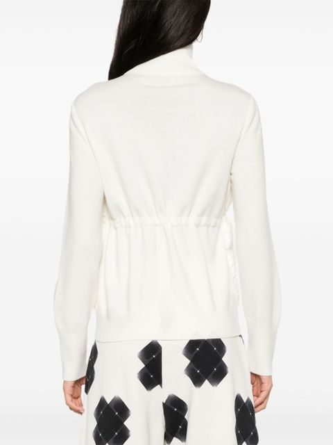 Moncler panelled cardigan - White