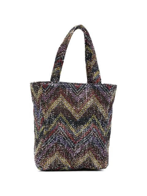 Missoni mini Caperdoni sequin chevron tote bag - Black - zdjęcie produktu nr 1