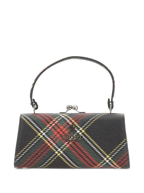 Vivienne Westwood Doll plaid-pattern top-handle tote bag - Black - zdjęcie produktu nr 1