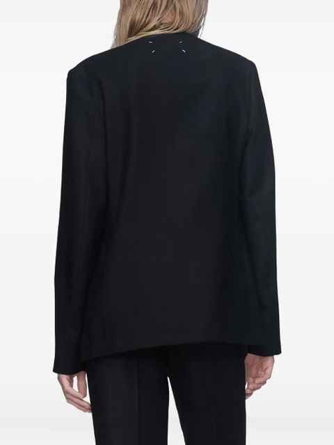 Maison Margiela four-stitch open-front blazer - Black
