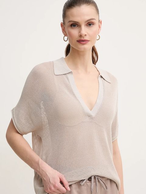 Marc Aurel sweter damskie kolor beżowy lekki 8994-8000-82052 - zdjęcie produktu nr 1