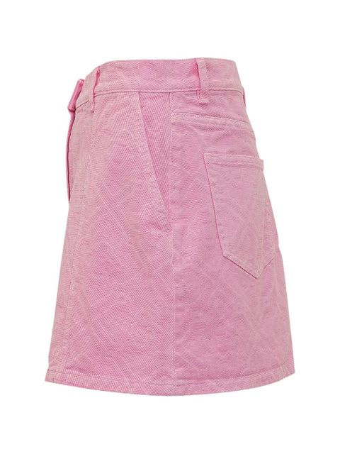 Casablanca Monogram denim mini skirt - Pink