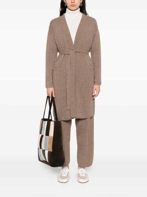 Max Mara ribbed belted cardigan - Brown - zdjęcie produktu nr 2