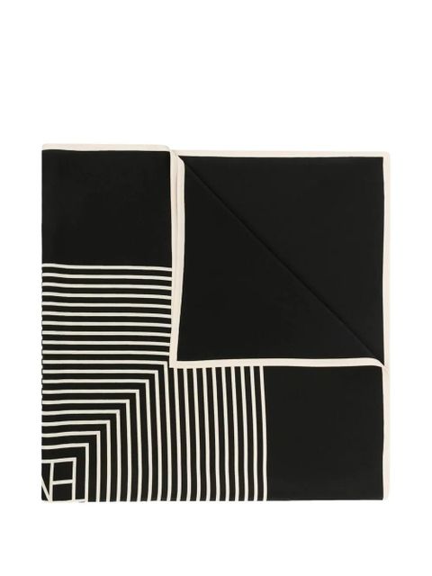 TOTEME geometric print scarf - Black - zdjęcie produktu nr 2