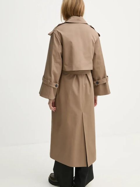 By Malene Birger trencz ALAYA damski kolor brązowy przejściowy oversize 103331 - zdjęcie produktu nr 2