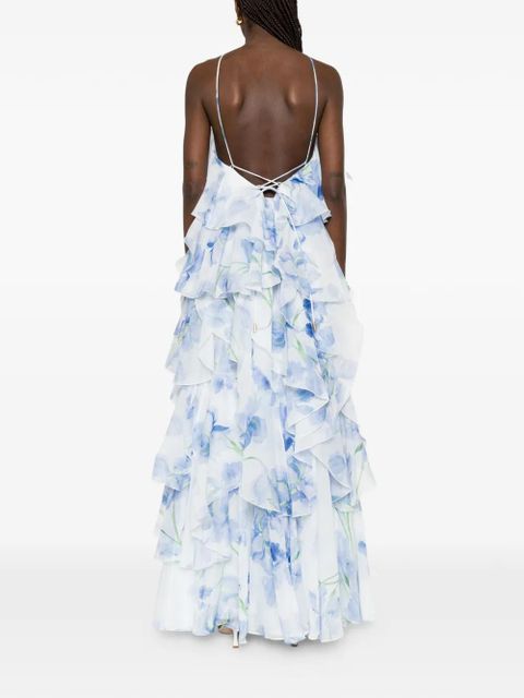 Aje Pandorea layered floral maxi dress - Blue