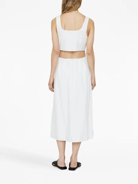 ANINE BING Dione cut-out midi dress - White