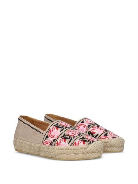 Prada floral-embroidered espadrilles - Neutrals - zdjęcie produktu nr 2