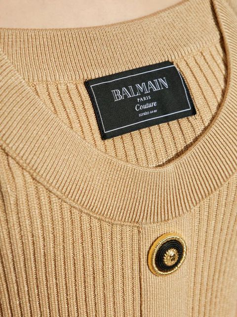 Balmain ribbed mini dress - Neutrals - zdjęcie produktu nr 2