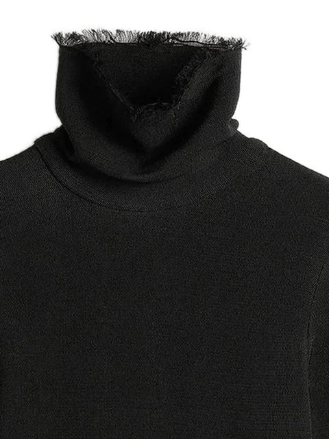 TOTEME frayed-edge slim top - Black - zdjęcie produktu nr 2