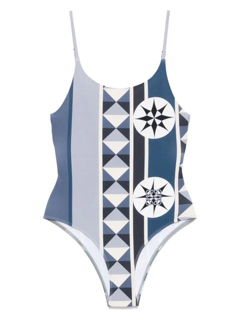 LOEWE x Paula's Ibiza geometric-print swimsuit - Blue - zdjęcie produktu nr 1