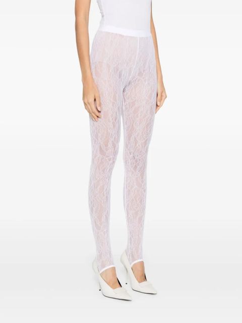 WARDROBE.NYC embroidered-lace trousers - WHT BIANCO - zdjęcie produktu nr 2