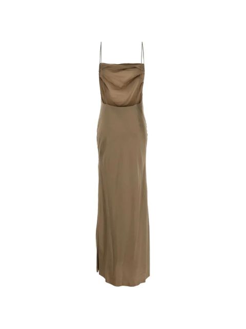 Saint Laurent satin long dress - Brown - zdjęcie produktu nr 2