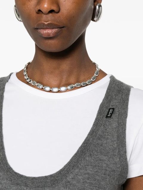 Prada scoop-neck knit top - Grey