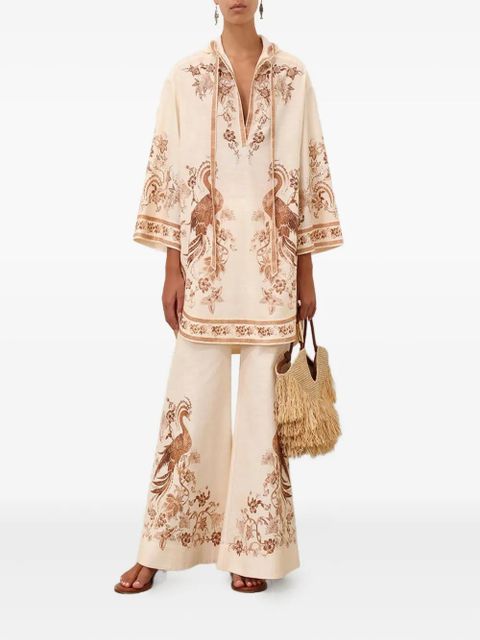 ZIMMERMANN embroidered trousers - Neutrals