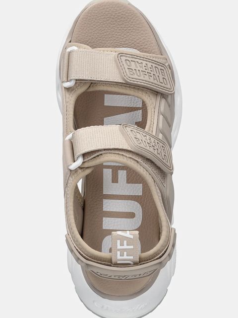 Buffalo sandały Binary Track damskie kolor beżowy na platformie 1602297-BEI