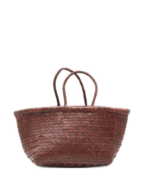 DRAGON DIFFUSION small Triple Jump leather tote bag - Brown - zdjęcie produktu nr 1