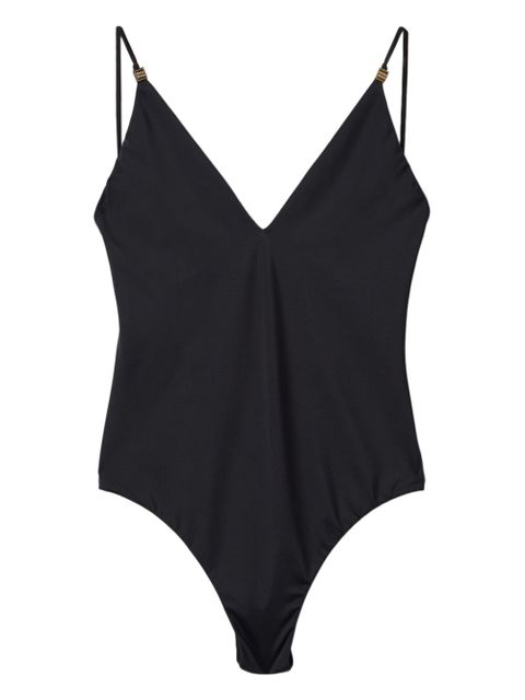 Miu Miu logo-plaque swimsuit - Black - zdjęcie produktu nr 1