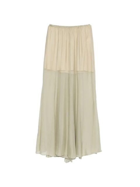 Alysi zip-fastening ruffled midi skirt - Green - zdjęcie produktu nr 2
