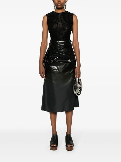 Alexander McQueen metallic-threading knitted tank top - Black