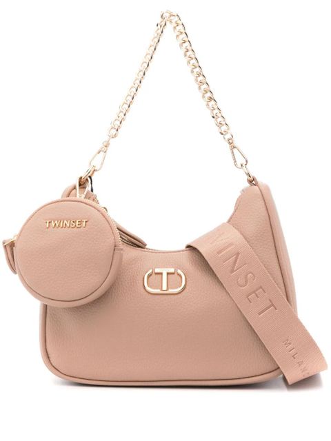TWINSET Oval T-plaque shoulder bag - Pink - zdjęcie produktu nr 1