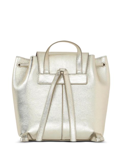 Ferragamo metallic-finish leather backpack - Gold
