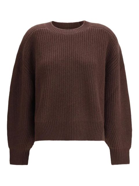 LouLou de Saison NAURU LDS ribbed crew-neck sweater - Brown - zdjęcie produktu nr 1