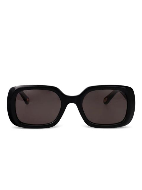 Chloé Eyewear rectangle logo sunglasses - Black - zdjęcie produktu nr 1