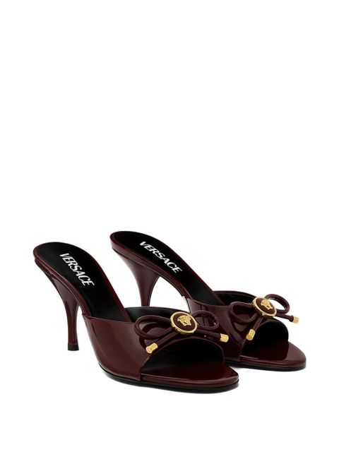 Versace 85mm bow-embellished leather sandals - Red - zdjęcie produktu nr 2