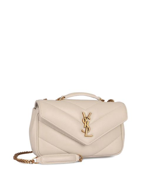 Saint Laurent mini LouLou quilted shoulder bag - Neutrals