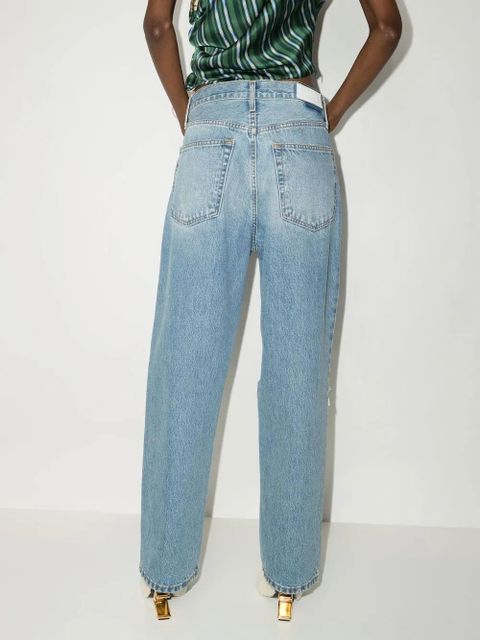 RE/DONE ripped straight-leg jeans - Blue