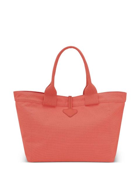 Longchamp large Le Roseau tote bag - Orange