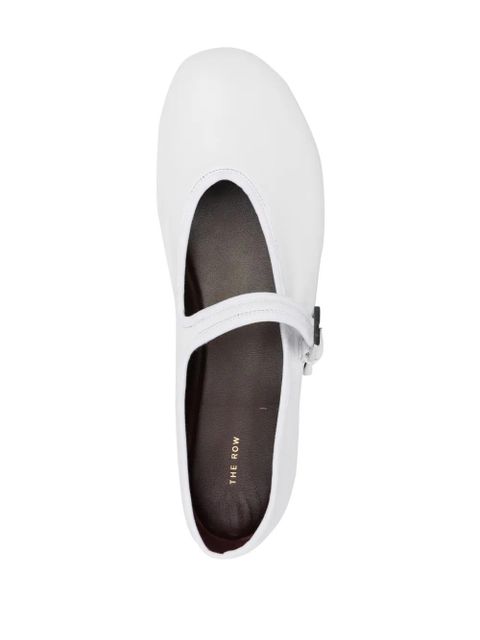 The Row Boheme MJ leather ballerina shoes - White