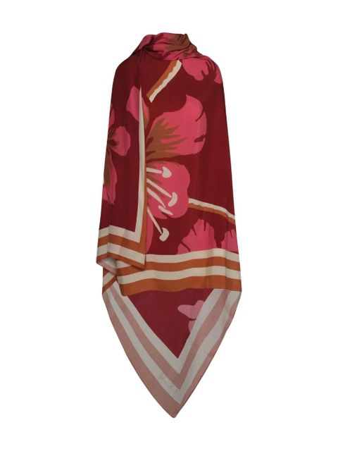 Johanna Ortiz Astromelia floral-print silk shawl - Red - zdjęcie produktu nr 1